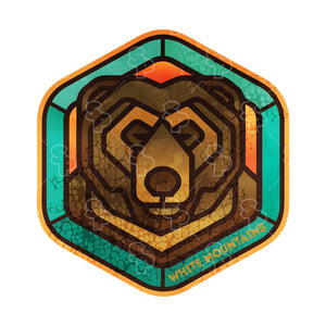 3819 - Bear Face Mono Line