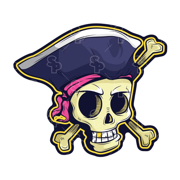 Sticker Pack | 7566 - Gold Tooth Skull - Pirates