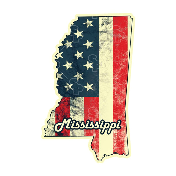 Sticker Pack | 11037 - Patriotic Texture - MIssissippi