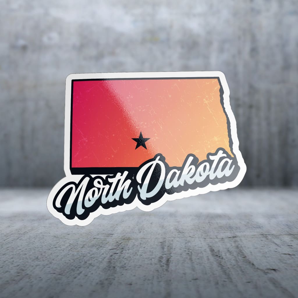 Nd Sticker Sticker Pack | 11124 - Bright Gradient - North Dakota