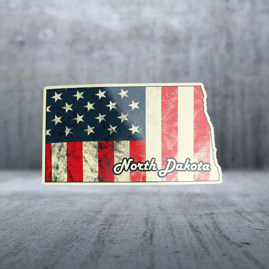 Nd Sticker Sticker Pack | 11126 - Patriotic Texture - North Dakota