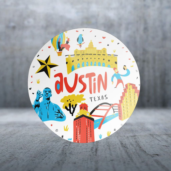 Sticker Pack | 11807 - Place Illustrated - Austin