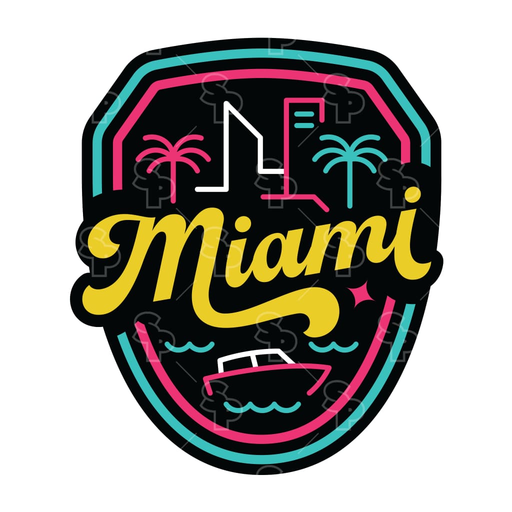 Sticker Pack | 11848 - Neon Lines - Miami