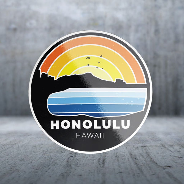 Sticker Pack | 11878 - Gradient Sky Silhouette - Honolulu