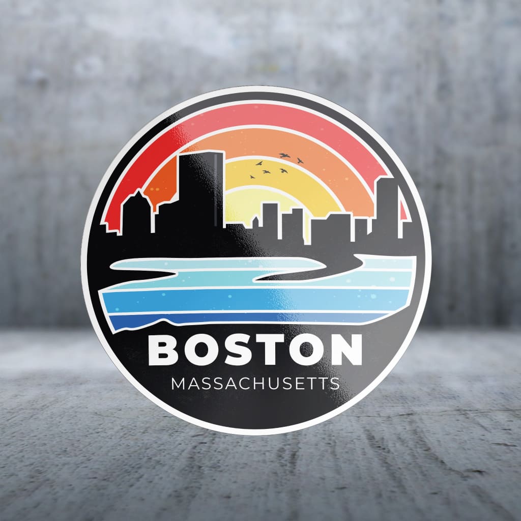 Gradiant Boston Sticker Pack | 11896 - Gradient Sky Silhouette - Boston