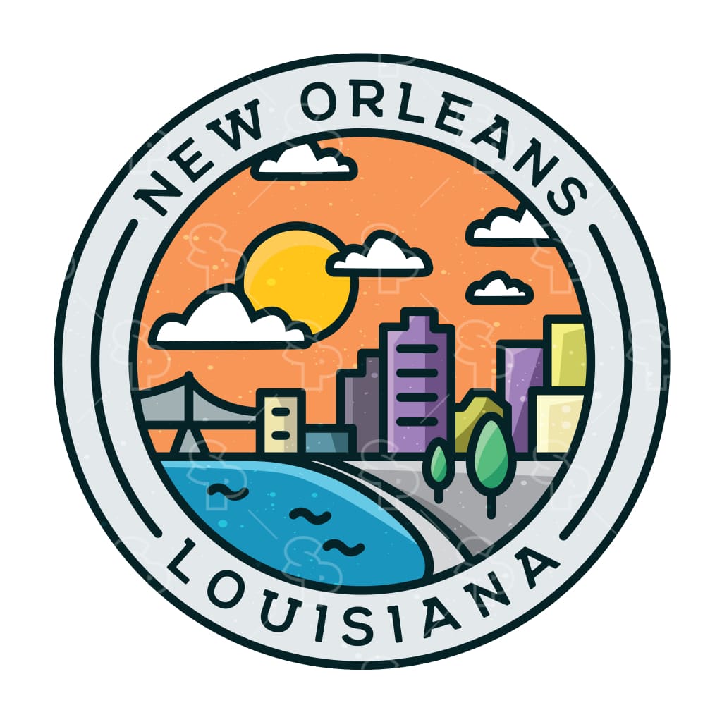 Sticker Pack | 12089 - Clean Circle - New Orleans