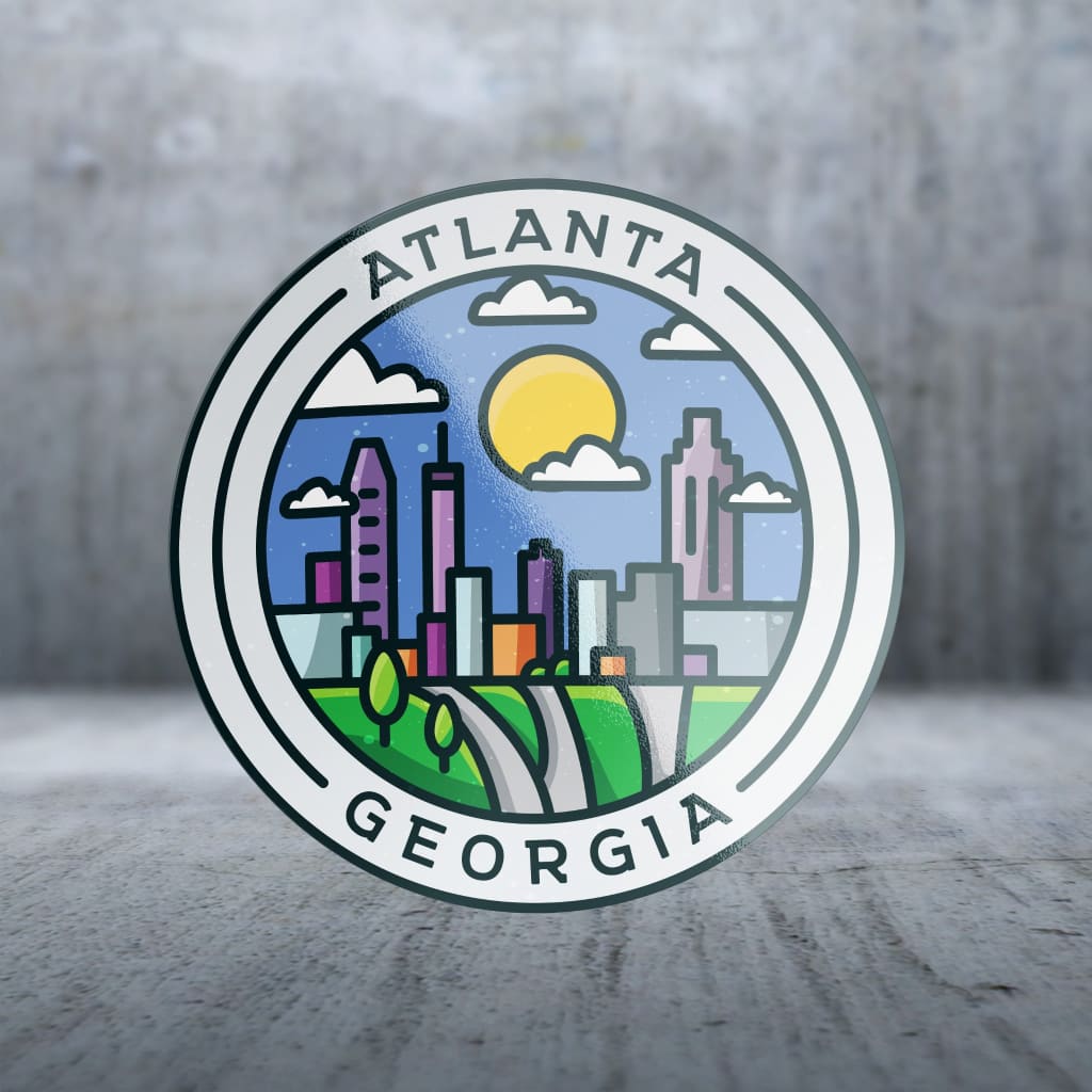 Atlanta Sticker Sticker Pack | 12100 - Clean Circle - Atlanta