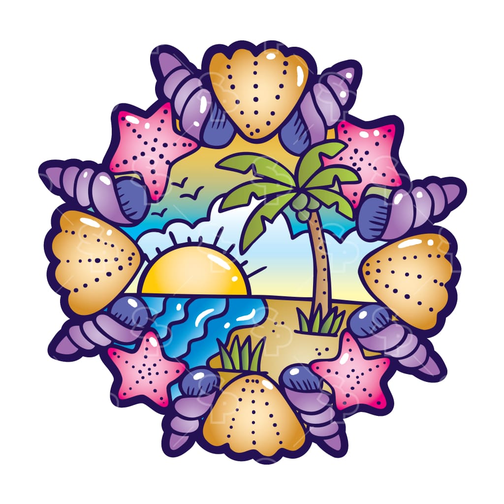 Sticker Pack 12896 Beach Life Shell Beach sticker-pack-12896-beach-life-shell-beach