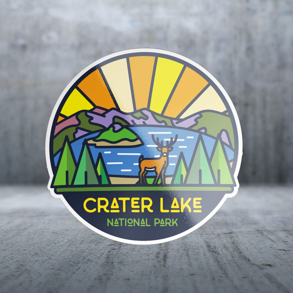 Lake Sticker Pack 13171 - Clean Rounded Lines - Crater Lake – Sticker Pack