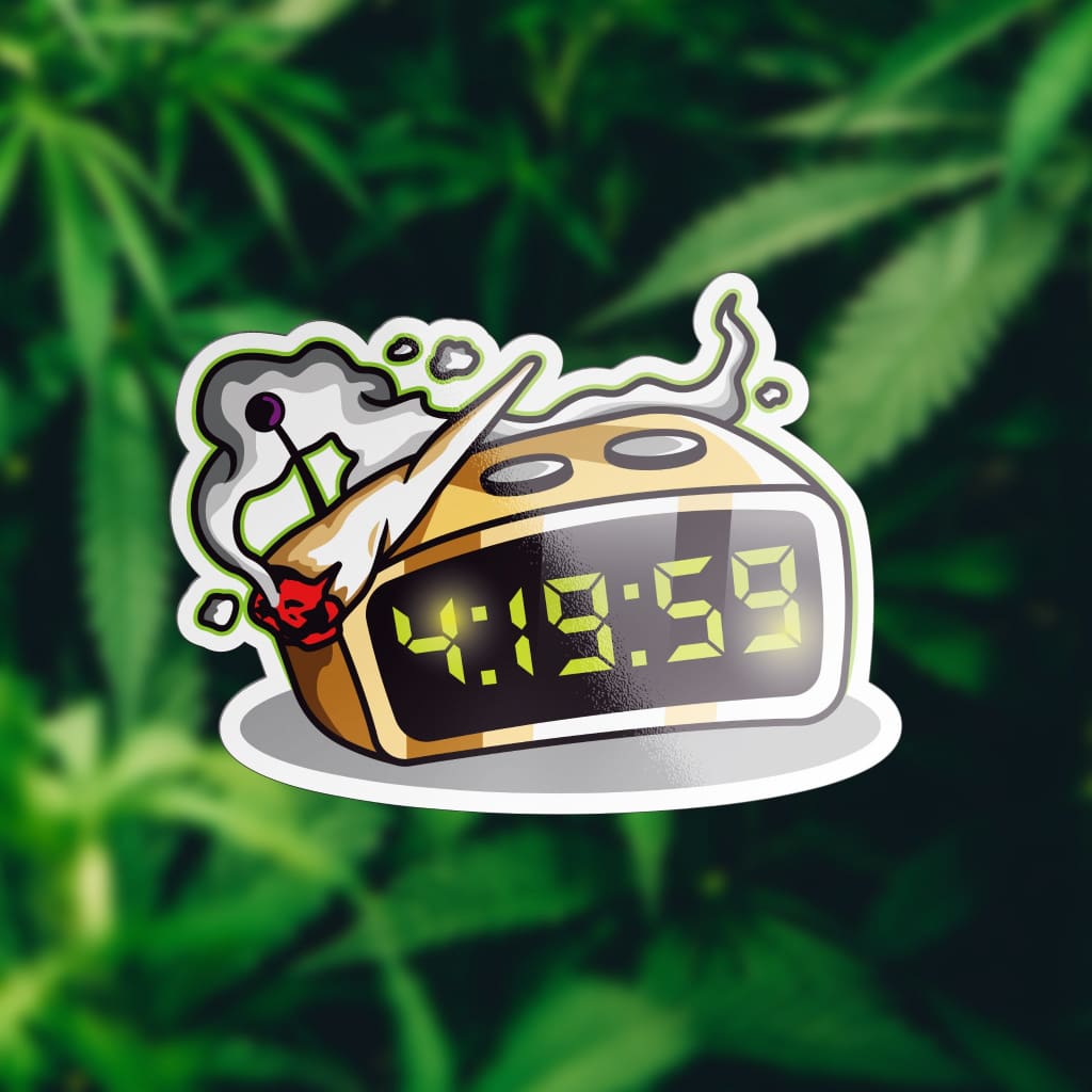 1348 - Cannabis Clock 419 With Joint