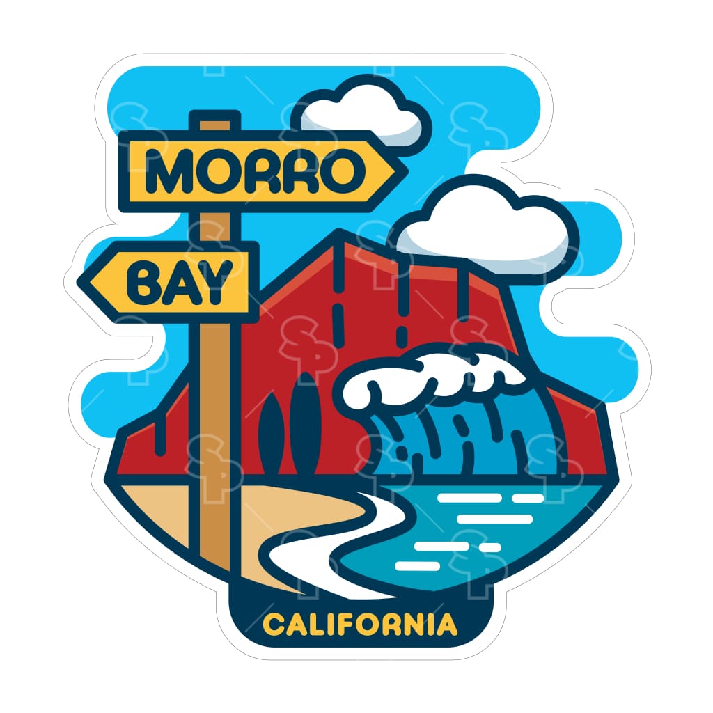 Moor Rocks Sign Sticker Pack | 13524 - Morro Rock Sign
