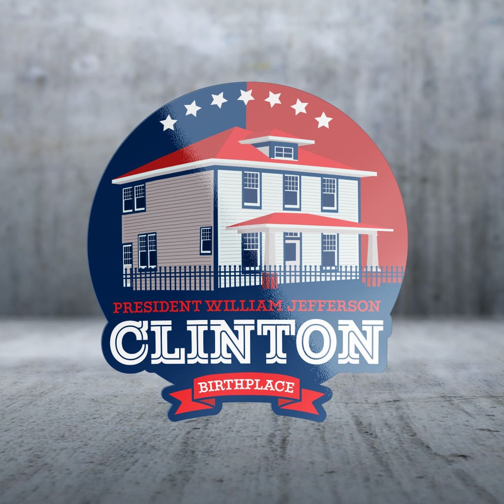 Sticker Pack | 13528 - President Clinton Birthplace - RWB
