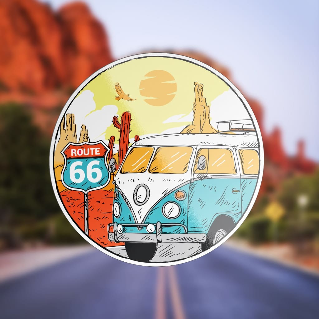 1427 - Route 66 Bus And Sign