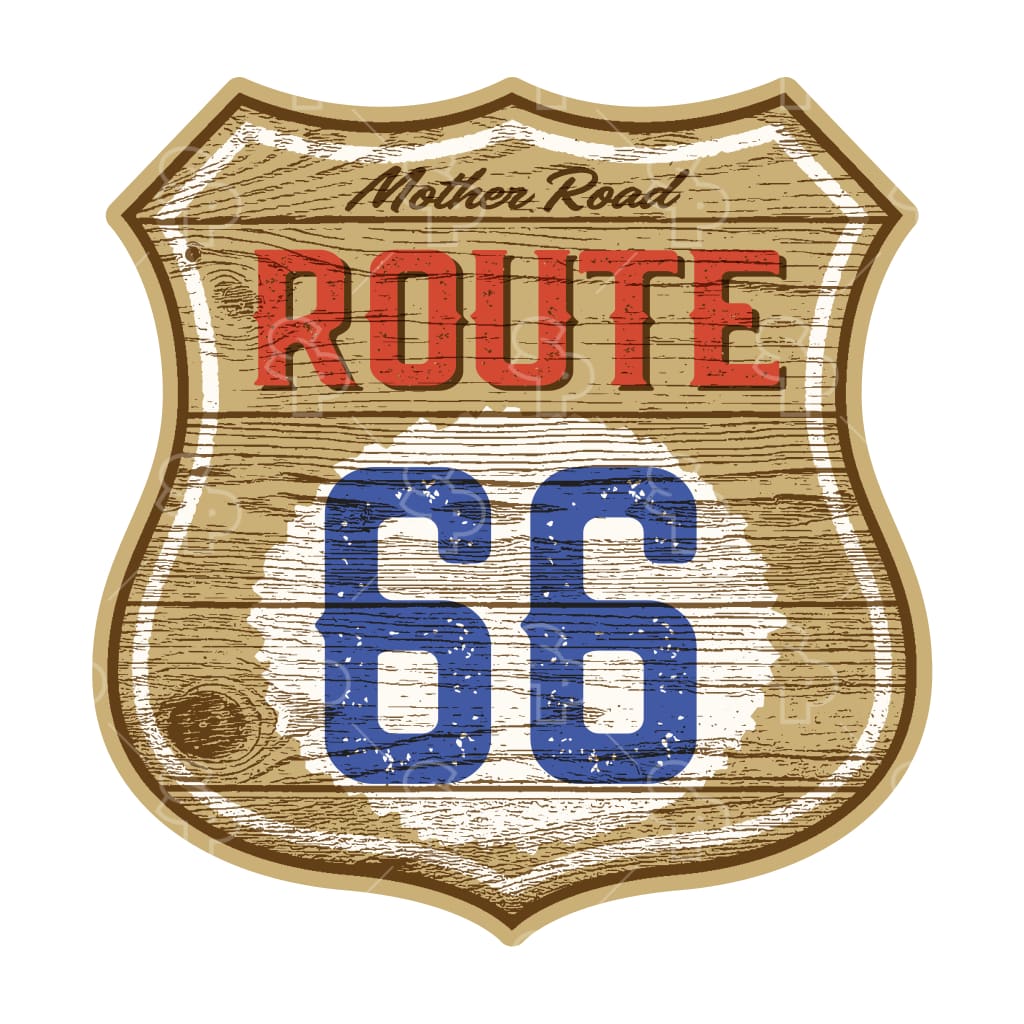 1432 - Route 66 Wooden Badge