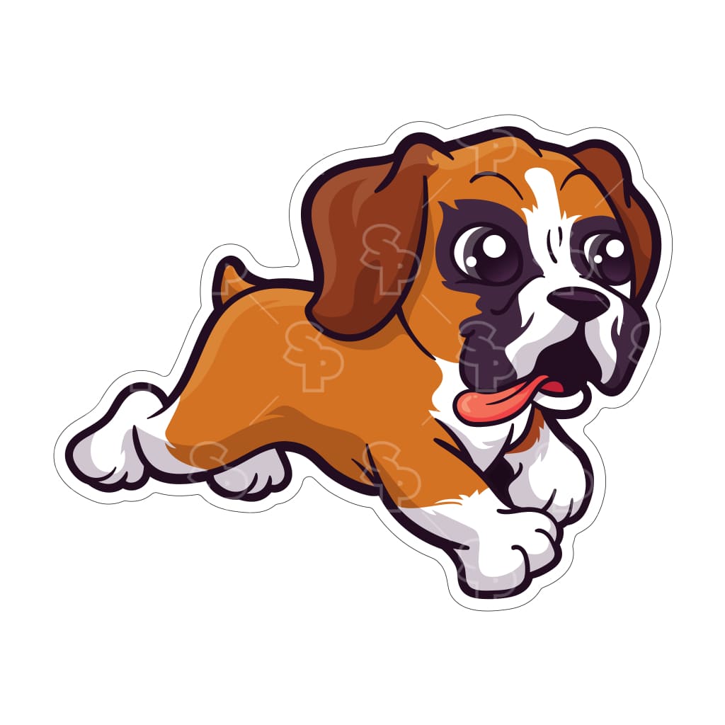 Sticker Pack 15137 Puppy Cartoon Boxer