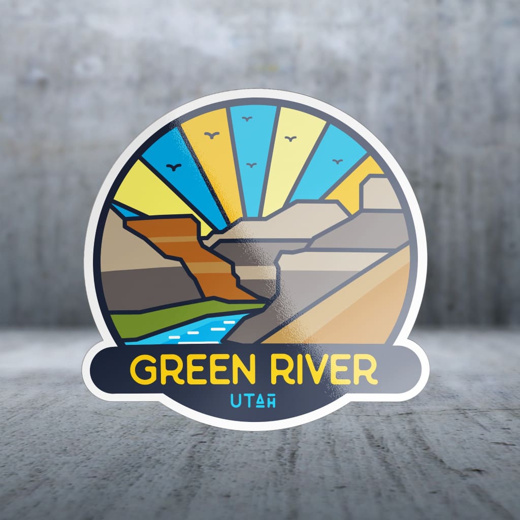 River Sticker One Colour Sticker Pack | 16216 - Clean Rounded Lines - Green River