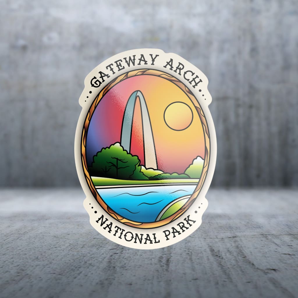 Gatewa Sticker Sticker Pack | 16276 - Tattoo Style Oval - Gateway Arch