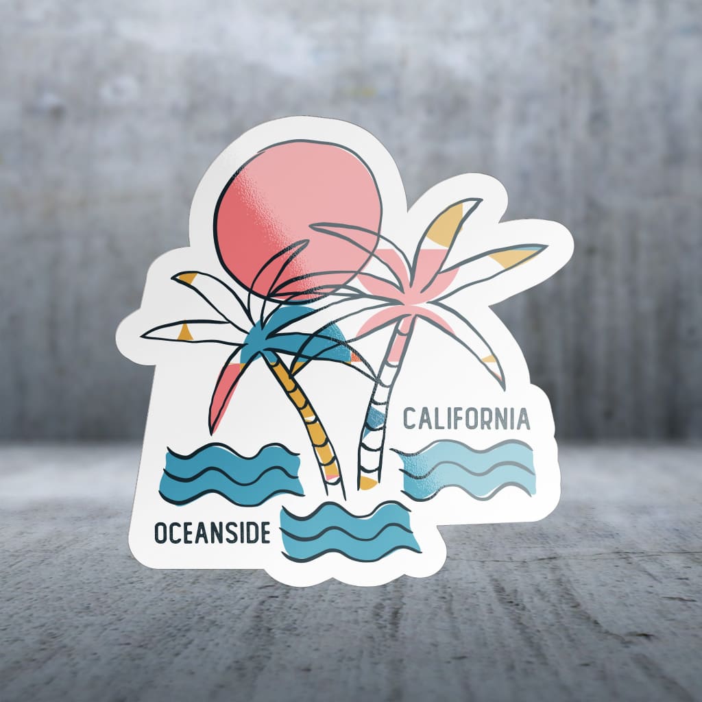 3 Wave Sticker Sticker Pack | 16447 - Three Waves Two Palms
