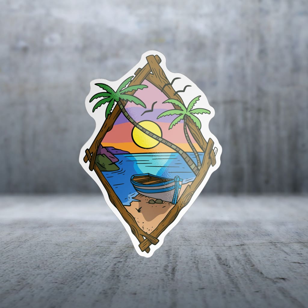 Row Water Sticker Sticker Pack | 17059 - Beach Life - Row Boat Beach