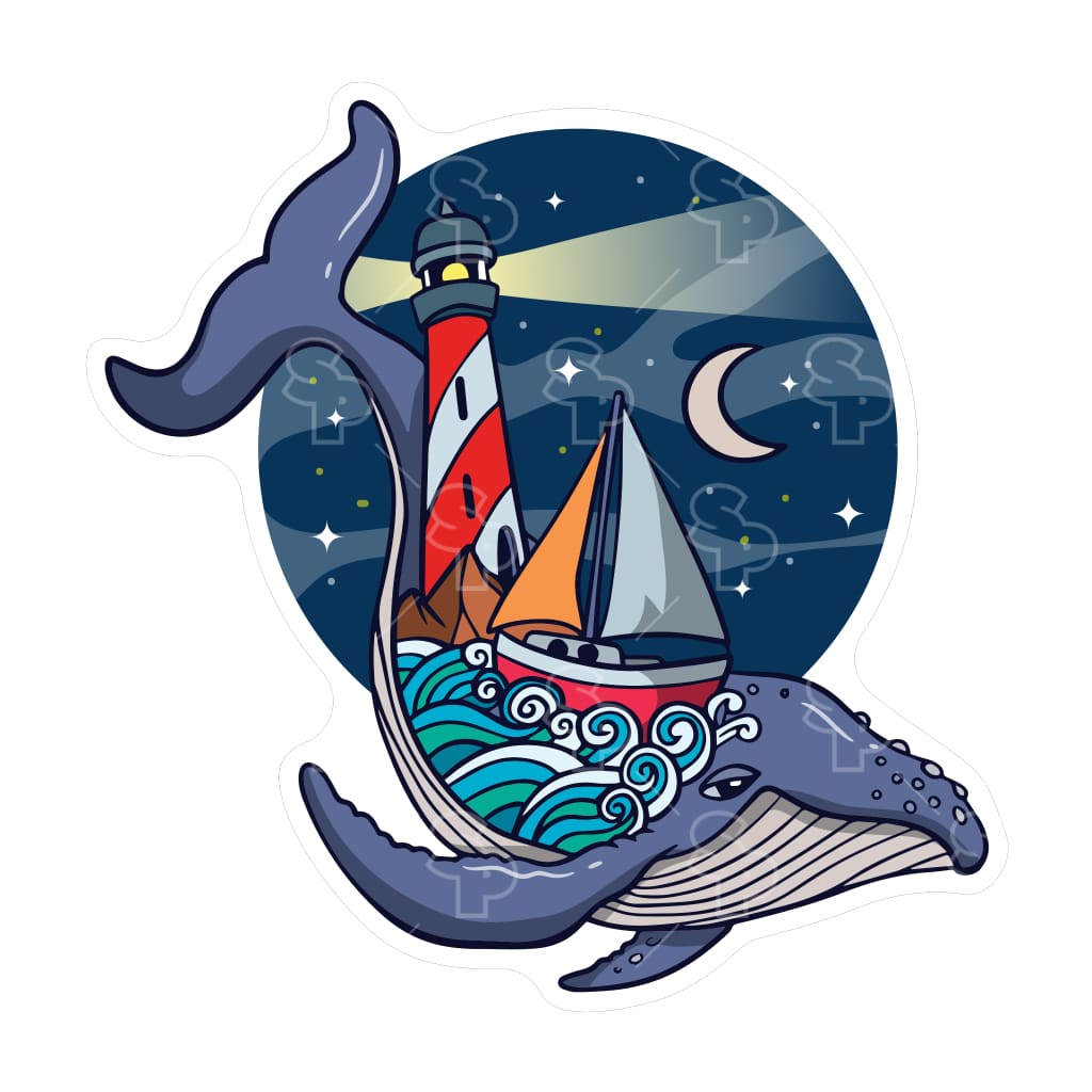 17066 - Beach Life Lighthouse Whale Back