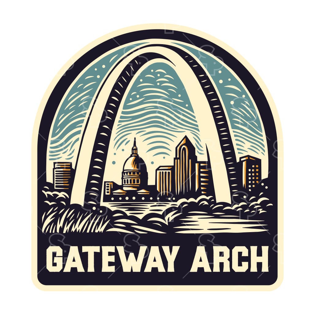 17206 - Linocut Gateway Arch
