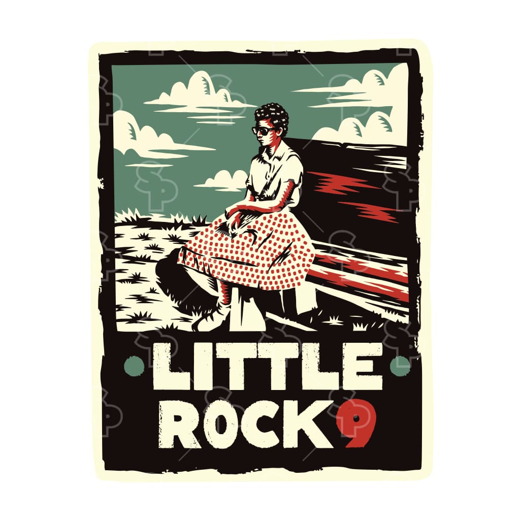 17439 - Linocut - Little Rock 9