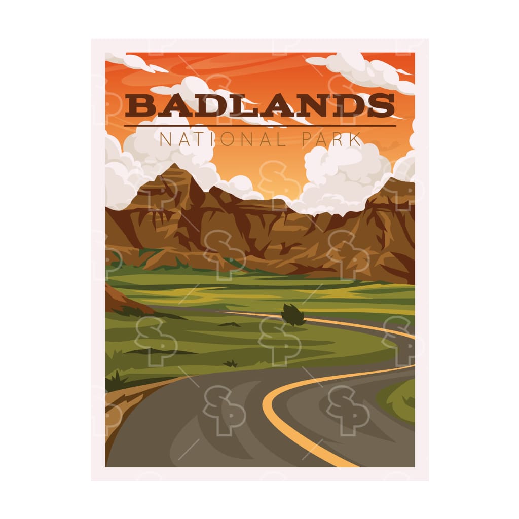 17648 - Vintage Poster - Badlands