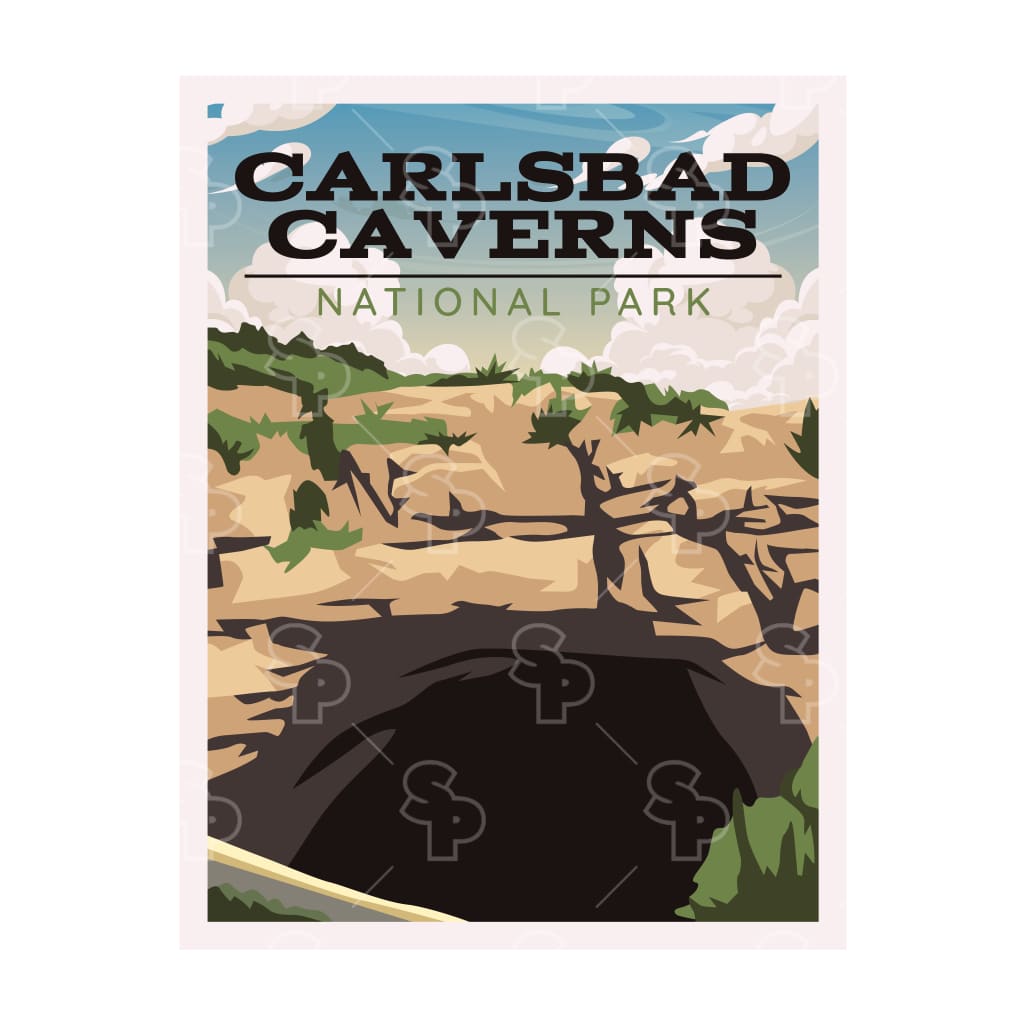 17654 - Vintage Poster - Carlsbad Caverns