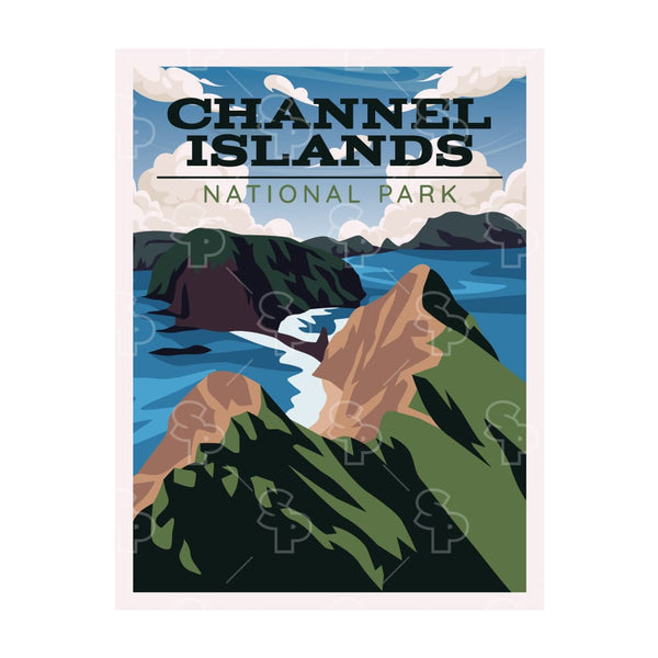 Sticker Pack | 17655 - Vintage Poster - Channel Islands