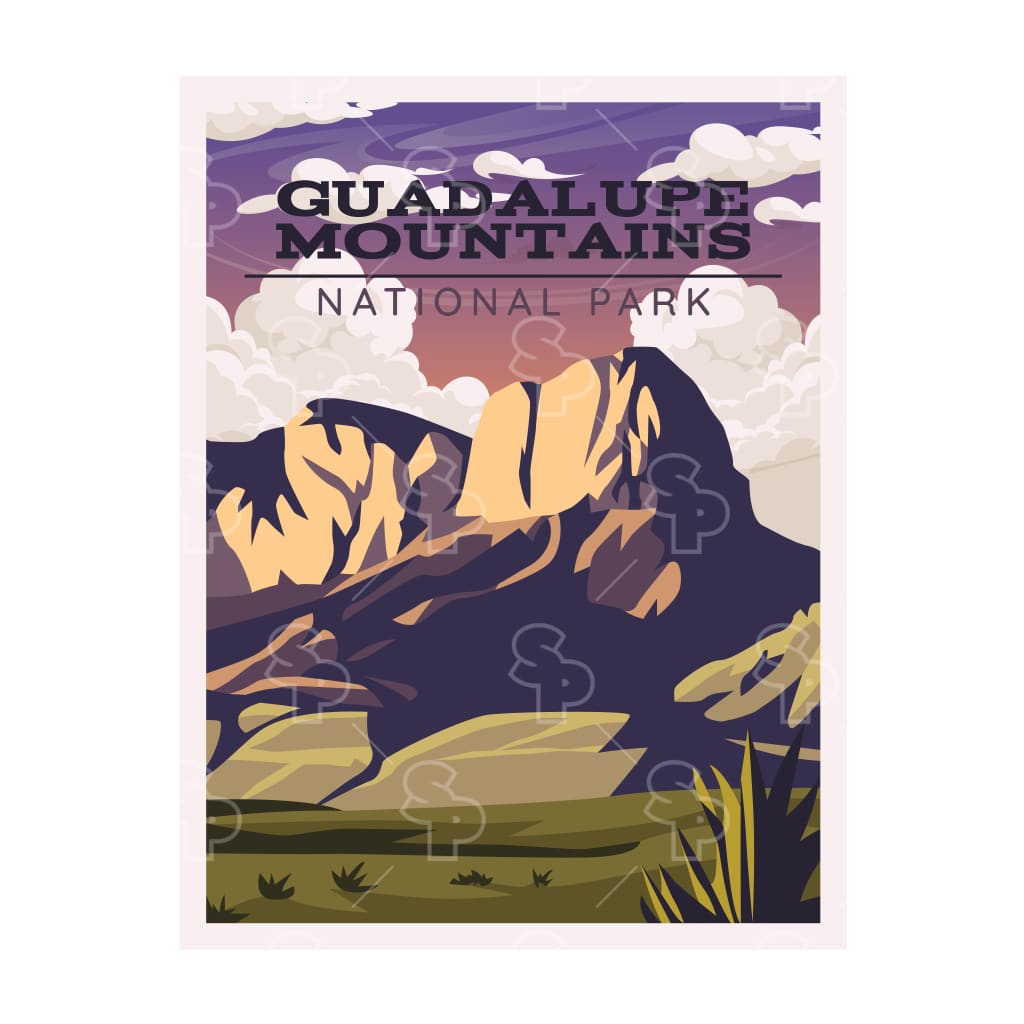 17672 - Vintage Poster - Guadalupe Mountains