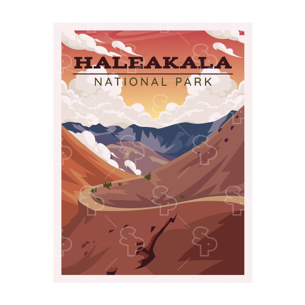 17673 - Vintage Poster - Haleakala