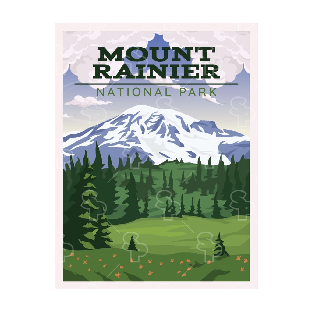 17686 - Vintage Poster - Mount Rainier