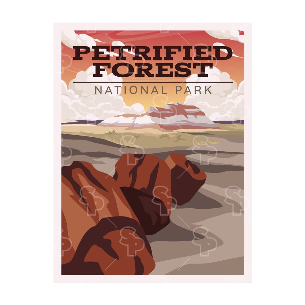 17690 - Vintage Poster - Petrified Forest