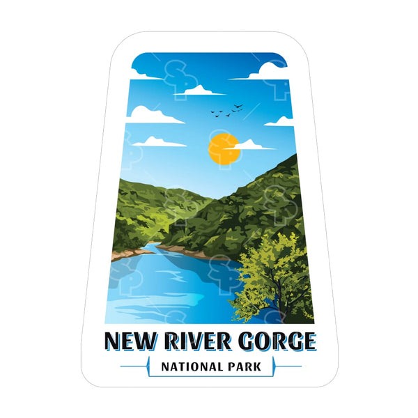 River Sticker One Colour Sticker Pack | 17811 - One Fine Day - New River Gorge