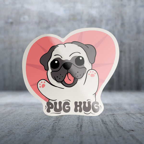 Pouges Sticker Hugging Sticker Pack | 18655 - Pug Hug Dog
