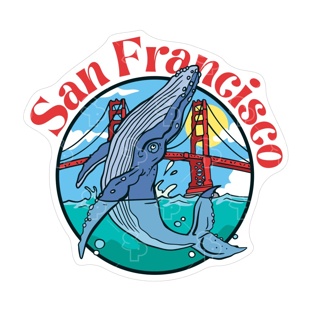 18787 - San Francisco Golden Gate Bridge Whale