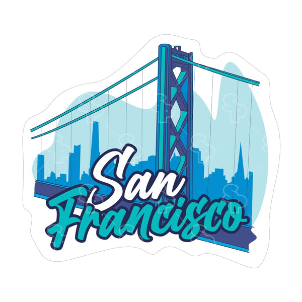 Sticker Pack | 18807 - San Francisco - Golden Gate Bridge - Blue ...