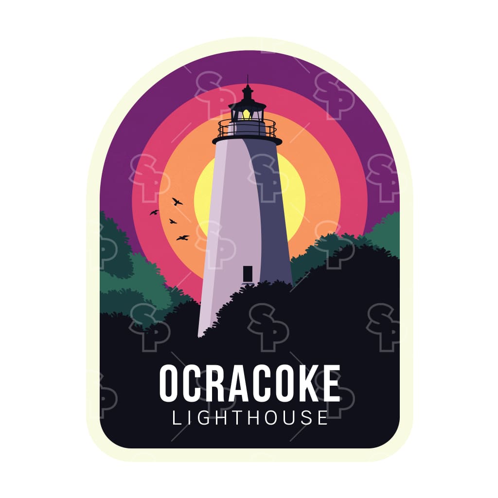 18949 - Rainbow Sky - Ocracoke Lighthouse