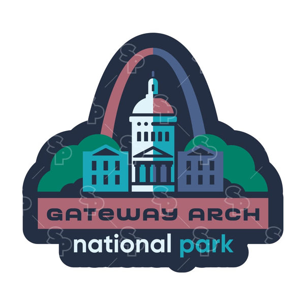 Sticker Pack | 19029 - Gateway Arch - Old Courthouse Earthy Tones