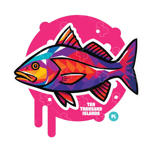 Sticker Pack | 19563 - Color Splash - Red Fish
