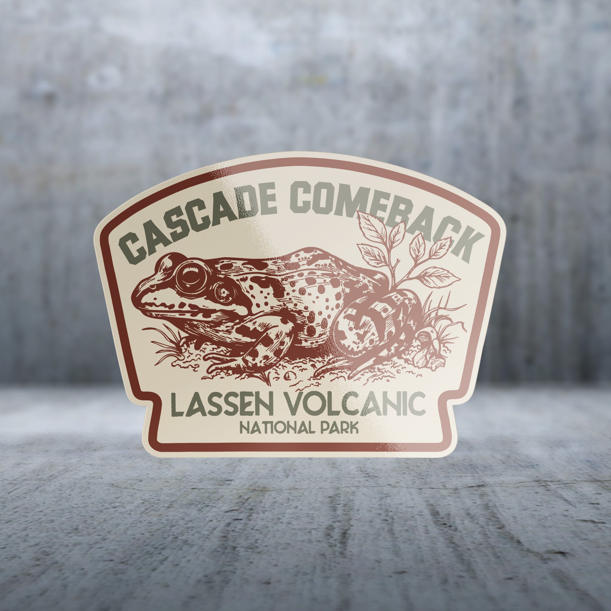 20398 - Vintage Toad Badge - Lassen Volcanic National Park