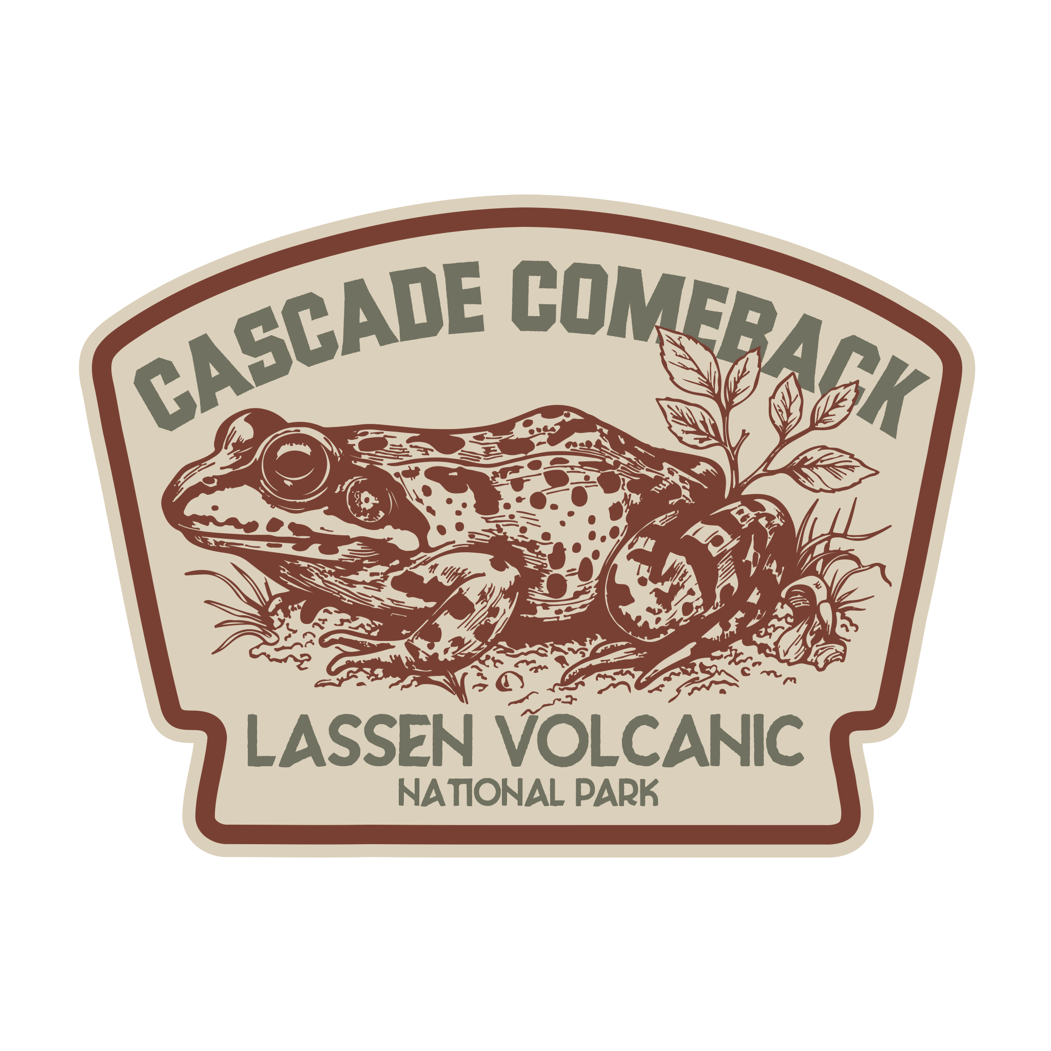 20398 - Vintage Toad Badge - Lassen Volcanic National Park