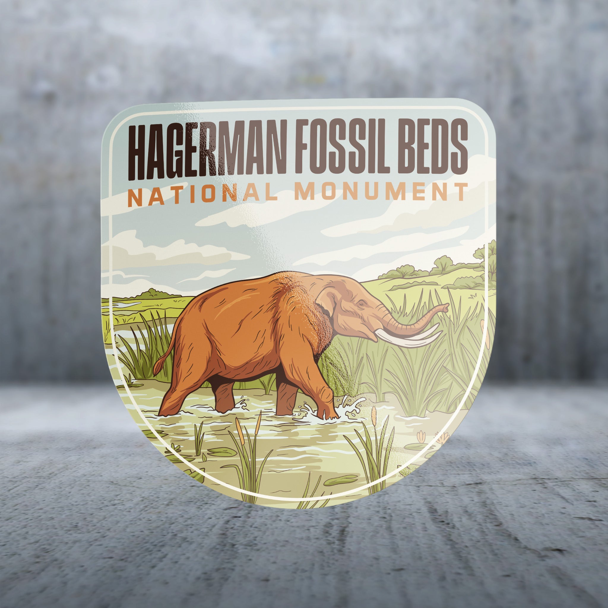 20411 - Woolly Mammoth Illustration - Hagerman Fossil Beds National Monument