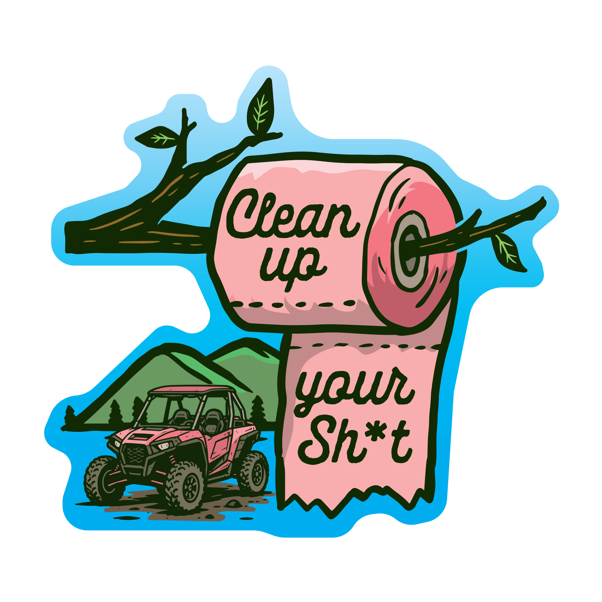 20544 - Outdoor Sayings - Clean Up Your - Side By Side