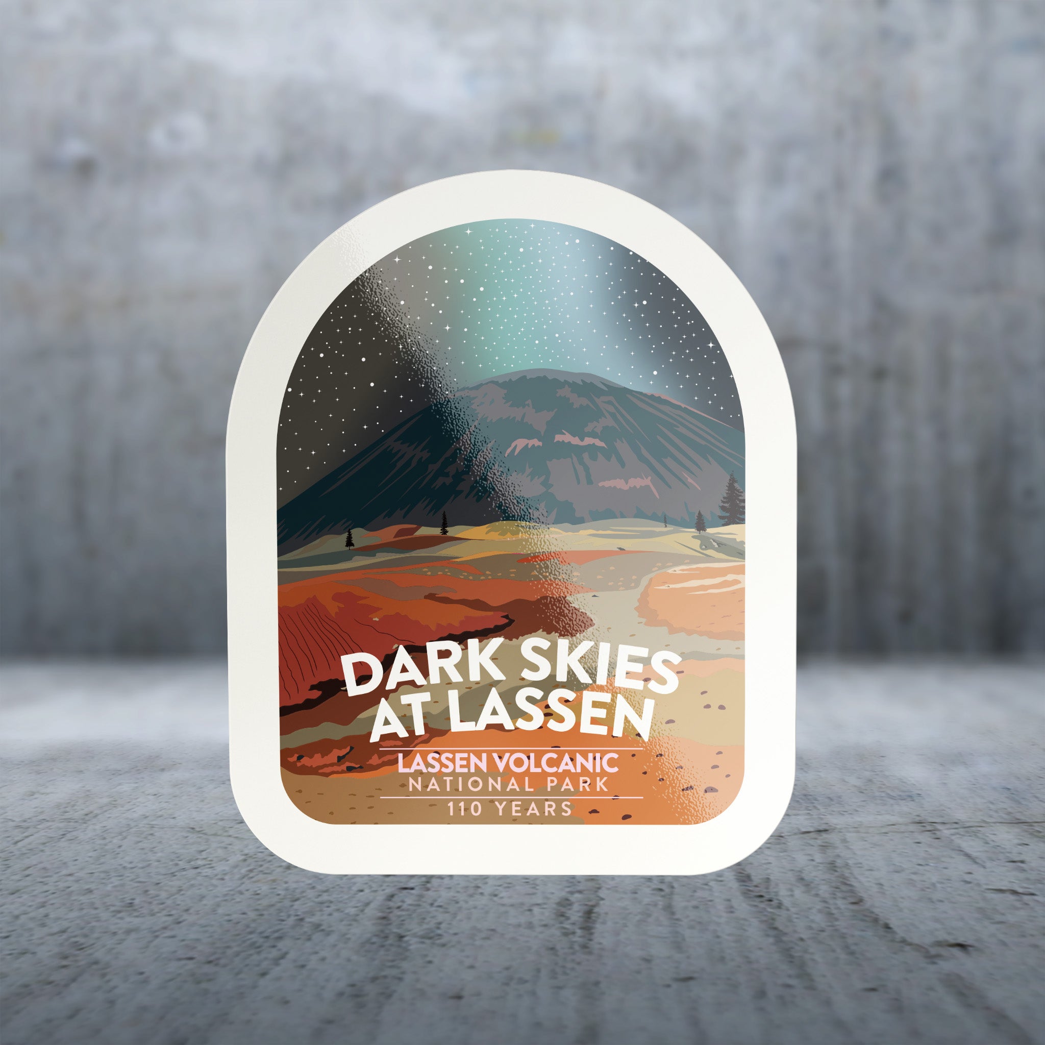 20548 - Clean NP Badge - Lassen Volcanic - Night Sky