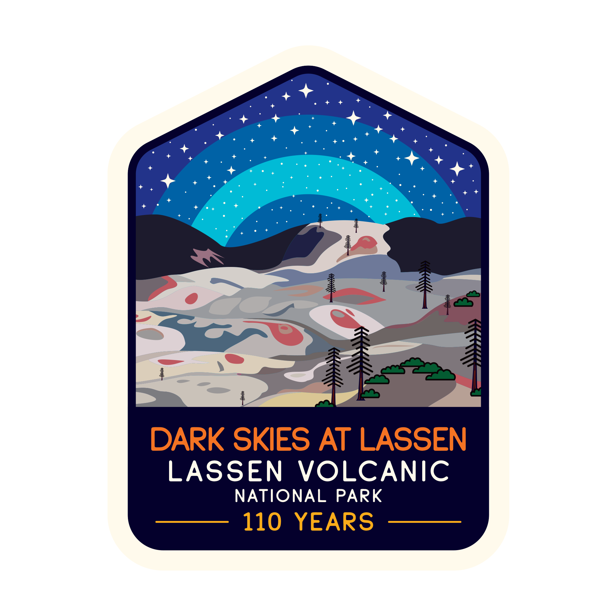 20550 - Tribal Art - Lassen Volcanic - Night Sky