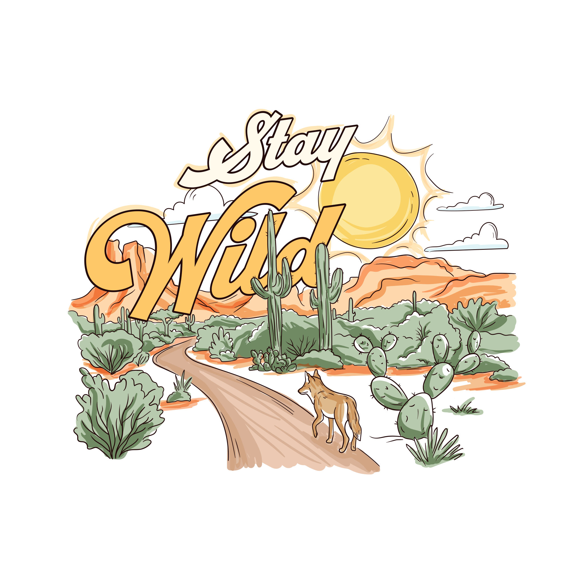 20672 - Loose Coloring - Stay Wild Coyote Path