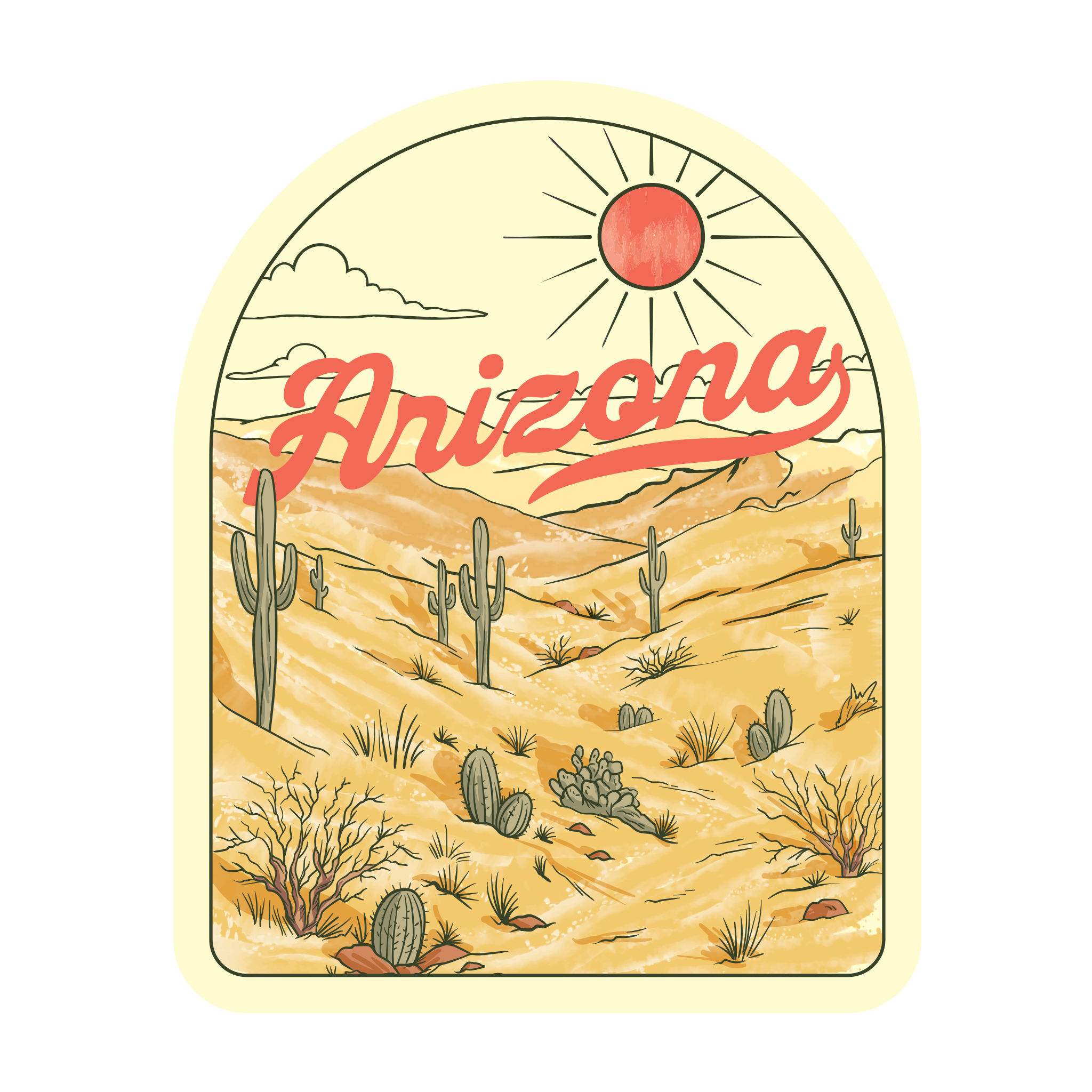 20677 - Marker Wash - Framed Desert Scene