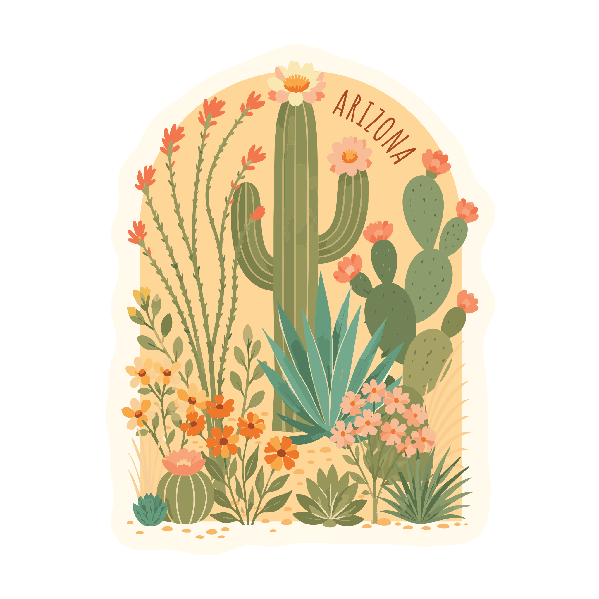 20681 - Plants and Flowers - Desert Cactus Blooms