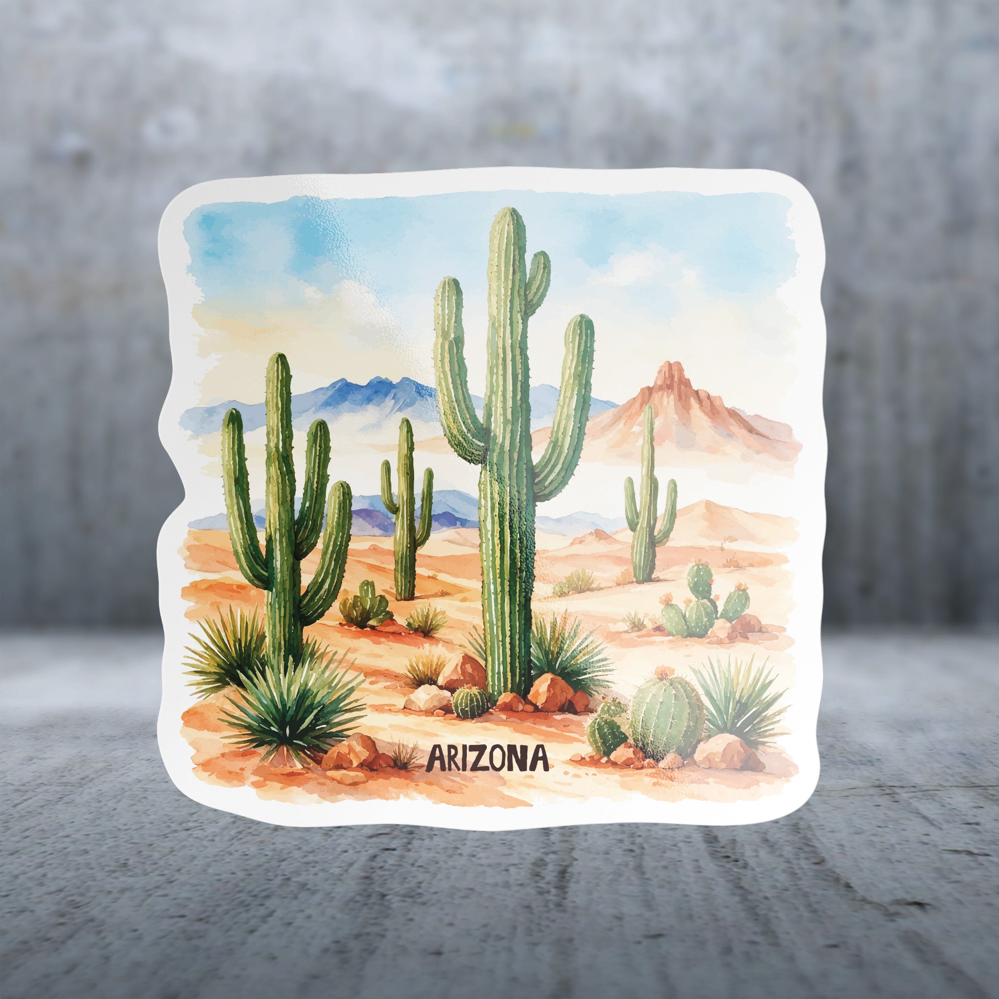 20685 - Watercolor Scenery - Desert Cacti